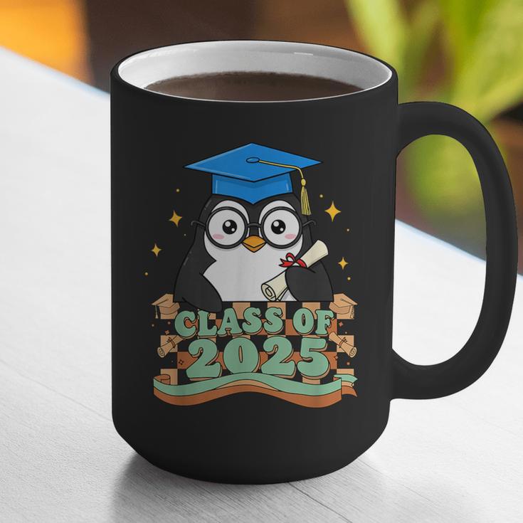 Graduate Penguin Class Of 2025 Kids Graduation Graphic Print Coffee Mug