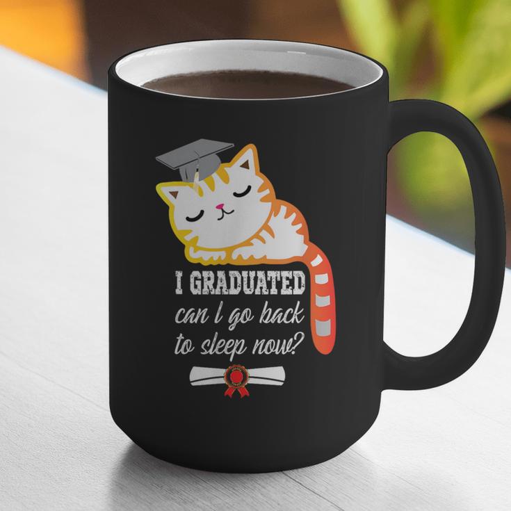 I Graduated Can I Go Back To Sleep Now Graduation Graphic Print Coffee Mug