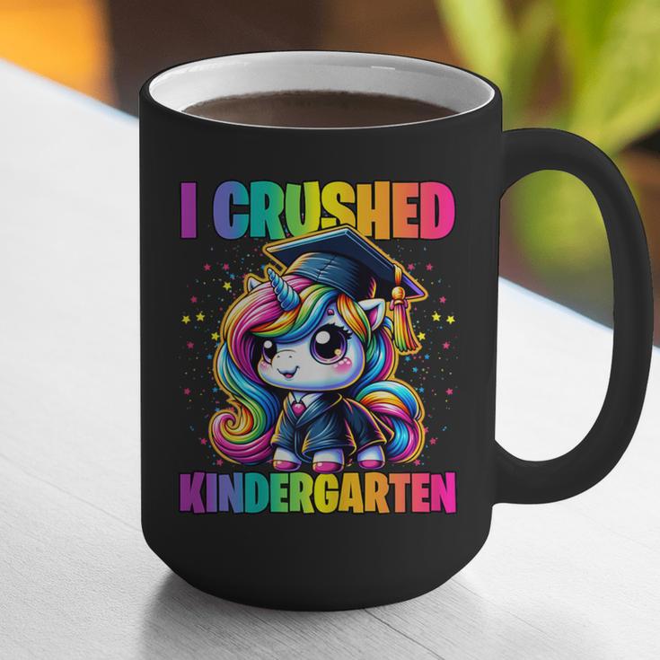 Graduation I Crushed Kindergarten Unicorn Girls Grad Magical Graphic Print Coffee Mug