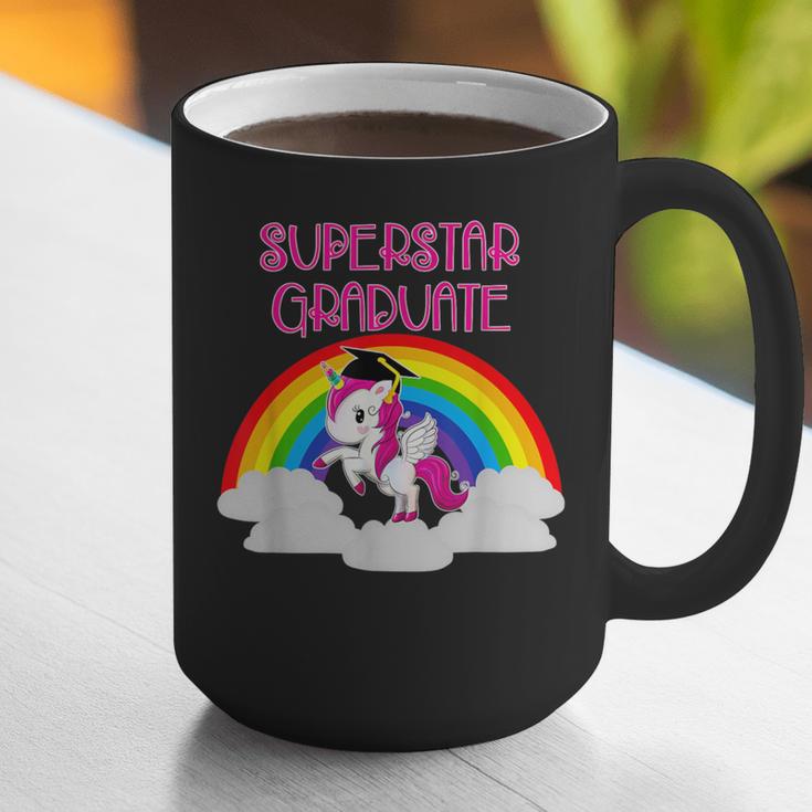 Graduation Unicorn Superstar Magical Colorful Rainbow Tshirt Graphic Print Coffee Mug