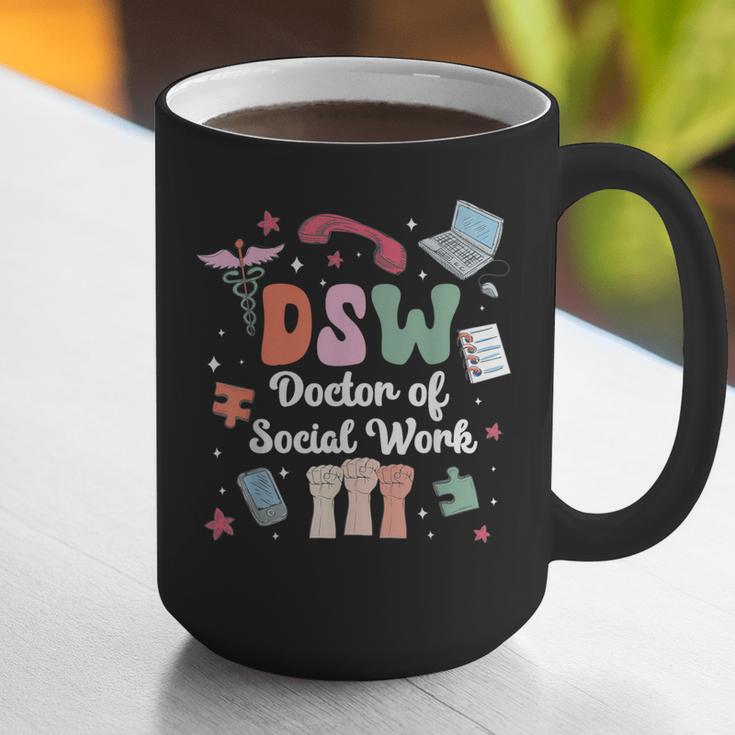 Groovy DSW Doctor Of Social Work Graduation DSW Graduate Graphic Print Coffee Mug