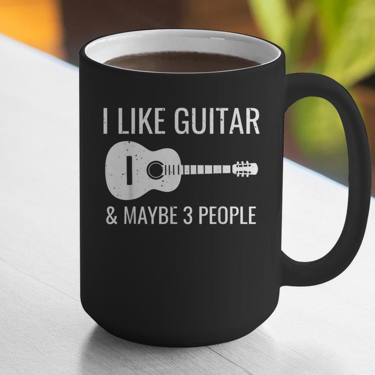 I Like Guitar & Maybe 3 People Music Introvert Guitar Graphic Print Coffee Mug
