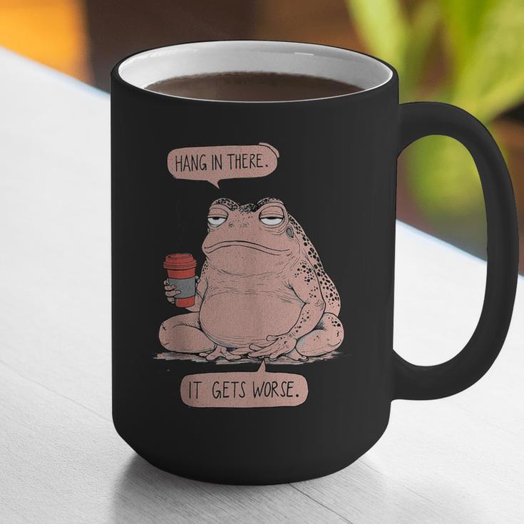 Hang In There It Gets Worse Introverts Anti Valentines Day Graphic Print Coffee Mug