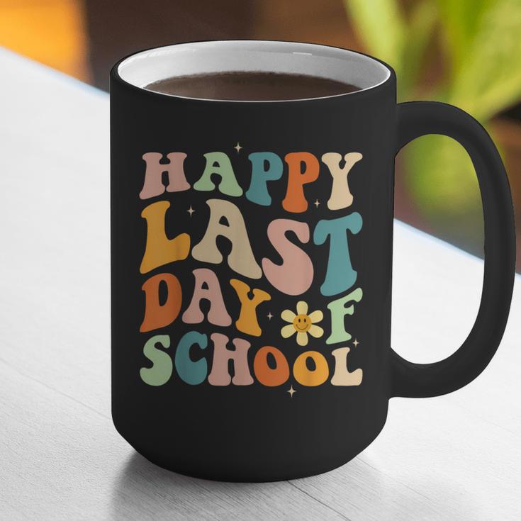 Happy Last Day Of School Groovy Teacher Student Graduation Graphic Print Coffee Mug