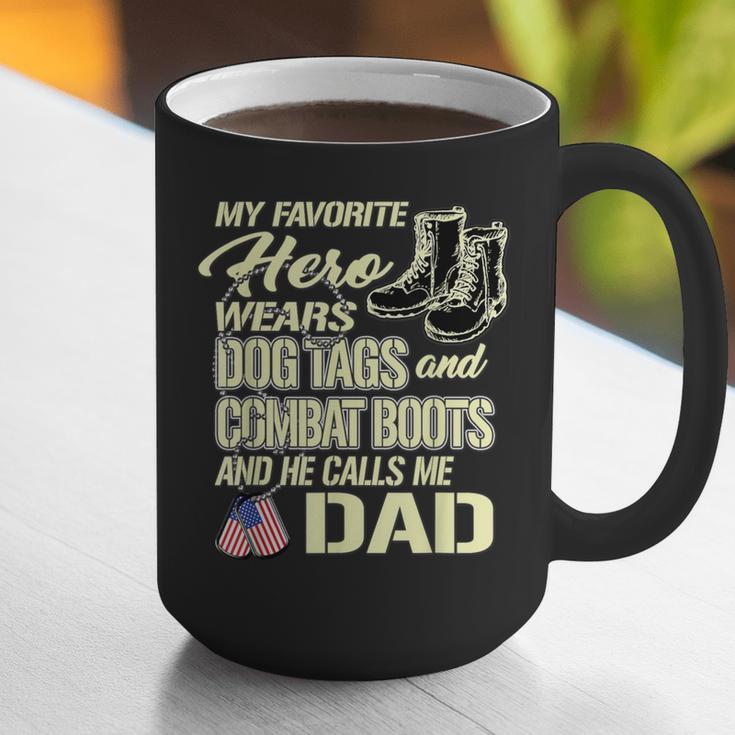 Hero Wears Dog Tags Combat Boots Proud Army Dad Father Graphic Print Coffee Mug Hero Wears Dog Tags Combat Boots Proud Army Dad Father Graphic Print Coffee Mug