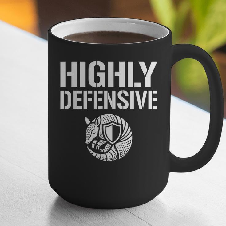 Highly Defensive Armadillo Shield Introvert Boundaries Graphic Print Coffee Mug Highly Defensive Armadillo Shield Introvert Boundaries Graphic Print Coffee Mug