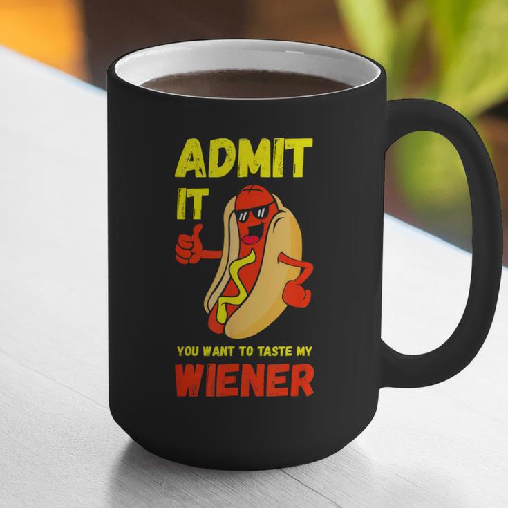 Hilarious Hot Dog Dad Joke Text Pun Dirty Joke -Barbecue Graphic Print Coffee Mug