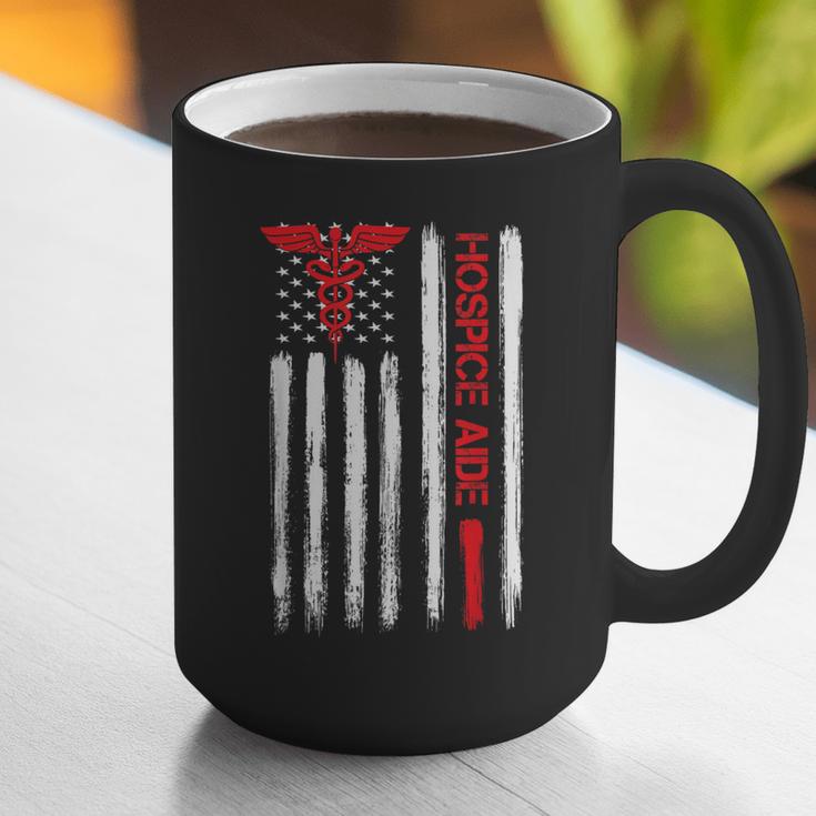 Hospice Aide American Flag Nurses Graduation Medical Graphic Print Coffee Mug