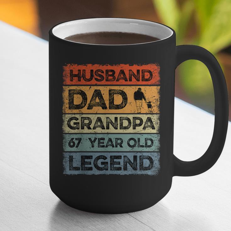 Husband Dad Grandpa 67 Year Old Legend 67th Birthday Vintage Graphic Print Coffee Mug