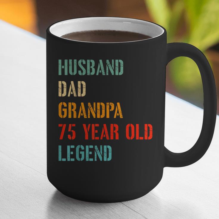 Husband Dad Grandpa 75 Year Old Legend 75th Birthday Graphic Print Coffee Mug