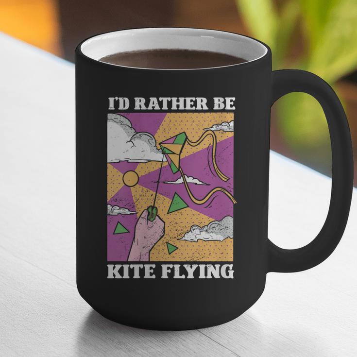 I'd Rather Be Kite Flying Throwback Hobby Memory Kite Graphic Print Coffee Mug