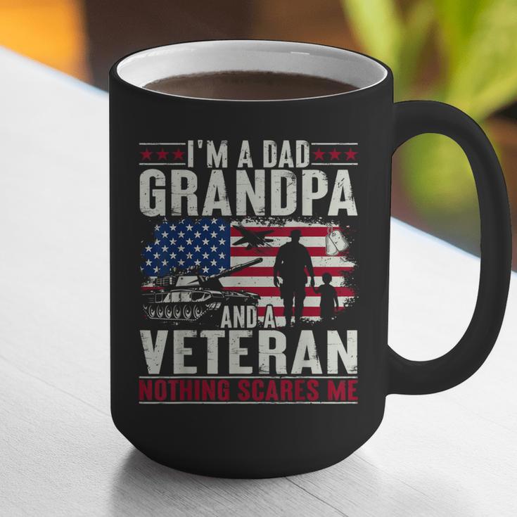 I'm A Dad Grandpa And Veteran Retro Papa Grandpa Graphic Print Coffee Mug