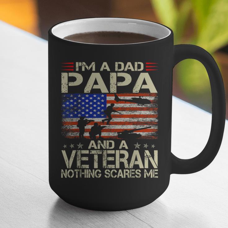 I'm A Dad Papa And Veteran Retro Dad Papa Grandpa Graphic Print Coffee Mug