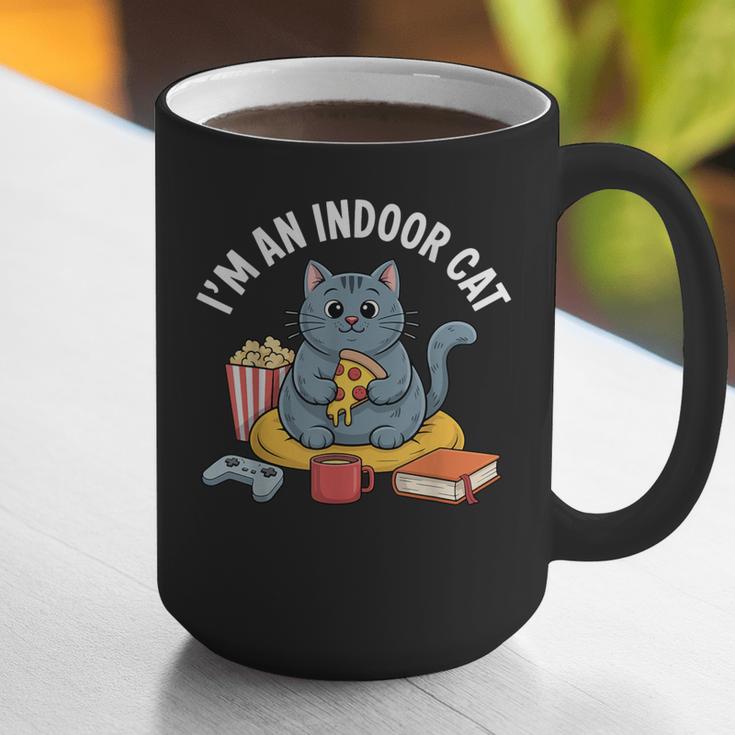 I'm An Indoor Cat Introvert Pizza Popcorn Book Gamer Cat Graphic Print Coffee Mug I'm An Indoor Cat Introvert Pizza Popcorn Book Gamer Cat Graphic Print Coffee Mug
