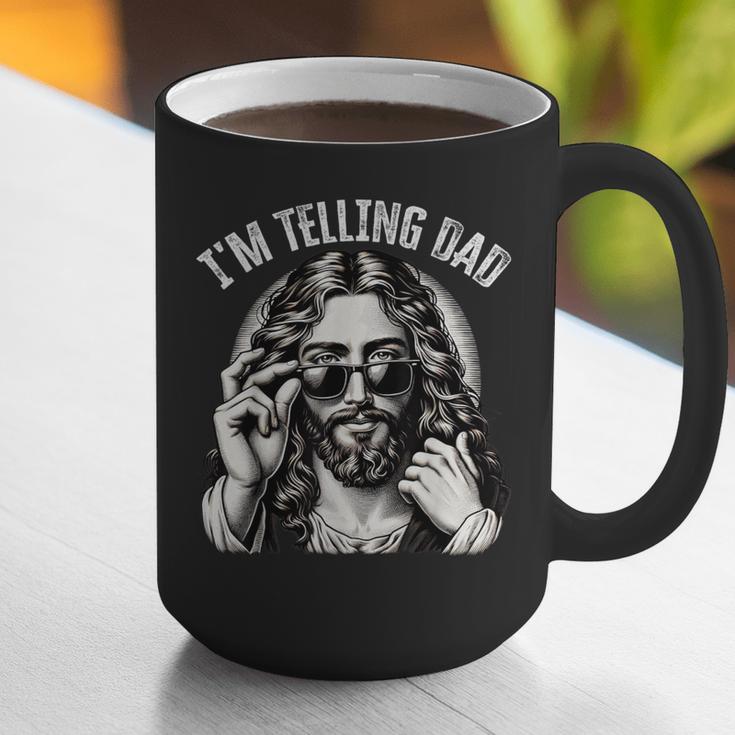 I'm Telling Dad Saying Religious Christian Jesus Meme Graphic Print Coffee Mug
