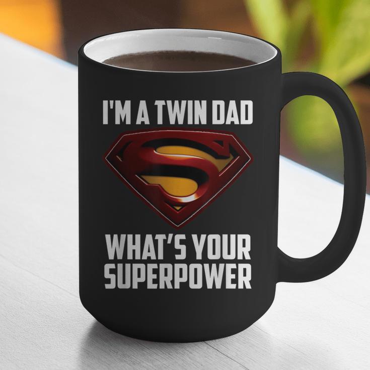 I'm A Twin DAD-What's Your Superpower Graphic Print Coffee Mug
