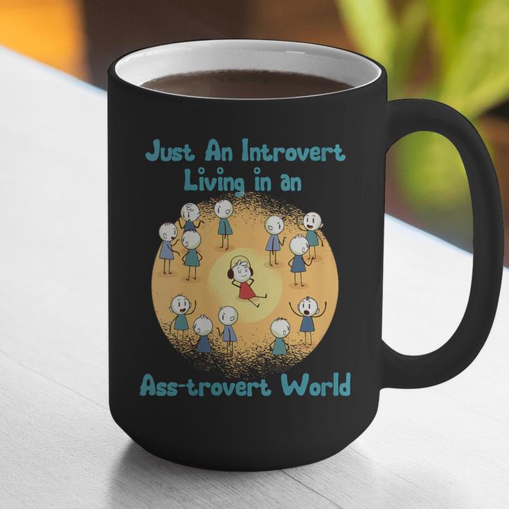 Introvert Extrovert Cartoon In Asstrovert World Graphic Print Coffee Mug Introvert Extrovert Cartoon In Asstrovert World Graphic Print Coffee Mug
