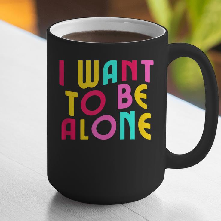 Introvert I Want To Be Alone Retro Wavy Graphic Print Coffee Mug Introvert I Want To Be Alone Retro Wavy Graphic Print Coffee Mug