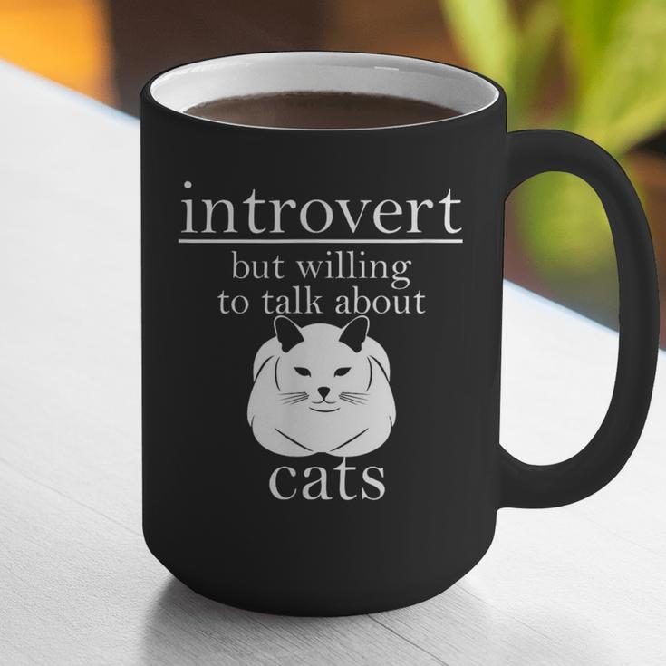 Introvert But Willing To Talk About Cats Graphic Print Coffee Mug Introvert But Willing To Talk About Cats Graphic Print Coffee Mug
