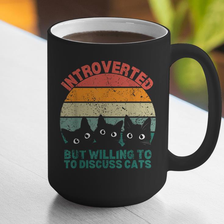 Introverted But Willing To Discuss Cats Graphic Print Coffee Mug Introverted But Willing To Discuss Cats Graphic Print Coffee Mug