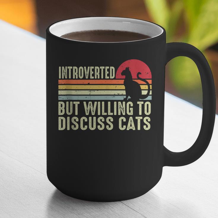 Introverted But Willing To Discuss Cats Kitten Pet Lover Graphic Print Coffee Mug Introverted But Willing To Discuss Cats Kitten Pet Lover Graphic Print Coffee Mug