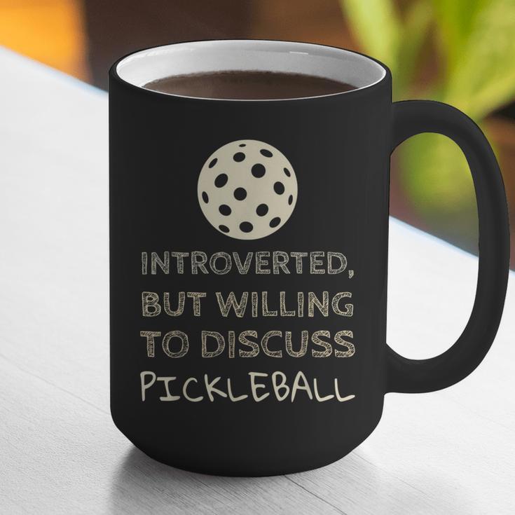 Introverted But Willing To Discuss Pickleball Graphic Print Coffee Mug Introverted But Willing To Discuss Pickleball Graphic Print Coffee Mug
