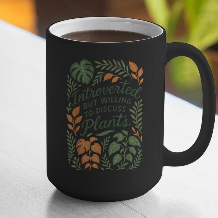 Introverted But Willing To Discuss Plants Botanical Graphic Print Coffee Mug Introverted But Willing To Discuss Plants Botanical Graphic Print Coffee Mug
