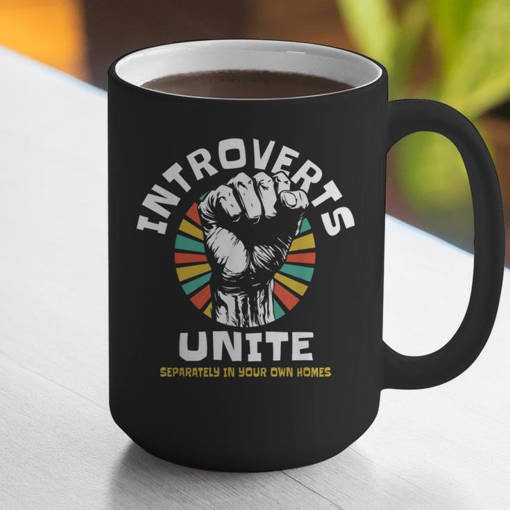 Introverts Unite Separately Own Homes Emblem Graphic Print Coffee Mug Introverts Unite Separately Own Homes Emblem Graphic Print Coffee Mug