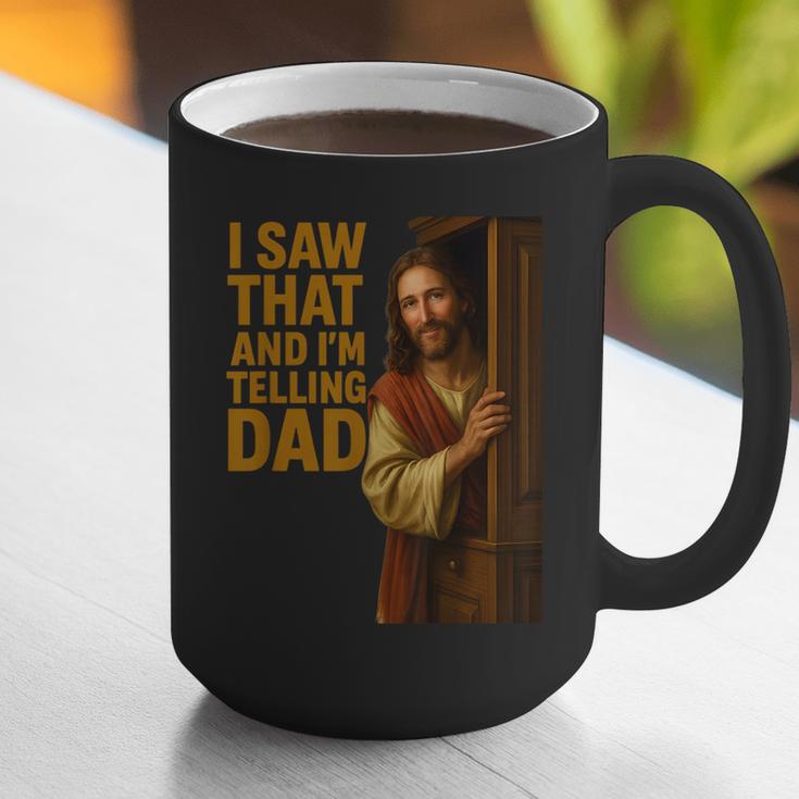 Jesus I Saw That I'm Telling Dad Religious Graphic Print Coffee Mug