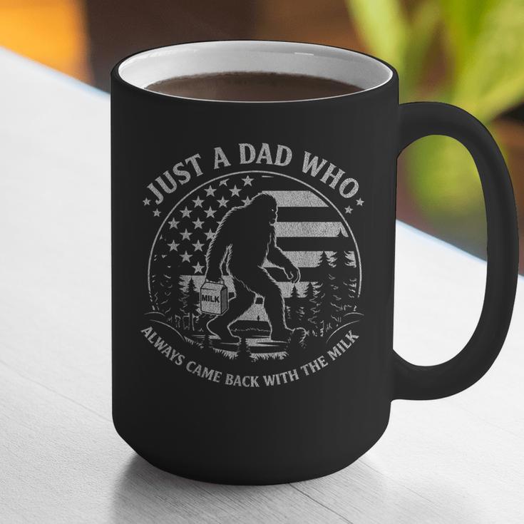 Just A Dad Who Always Came Back With The Milk Daddy Bigfoot Graphic Print Coffee Mug Just A Dad Who Always Came Back With The Milk Daddy Bigfoot Graphic Print Coffee Mug