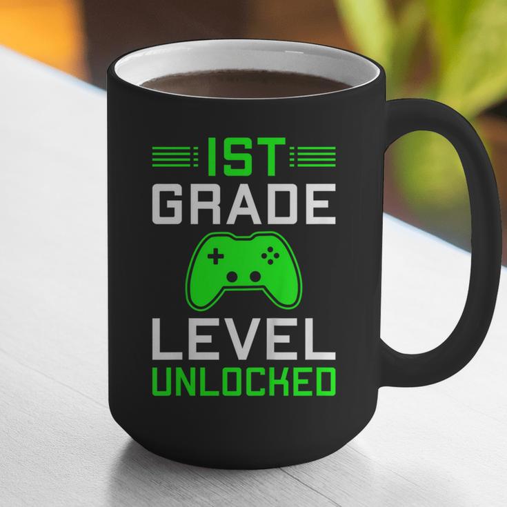 Kids 1st Grade Level Unlocked Back To School Gamer Graduation Graphic Print Coffee Mug