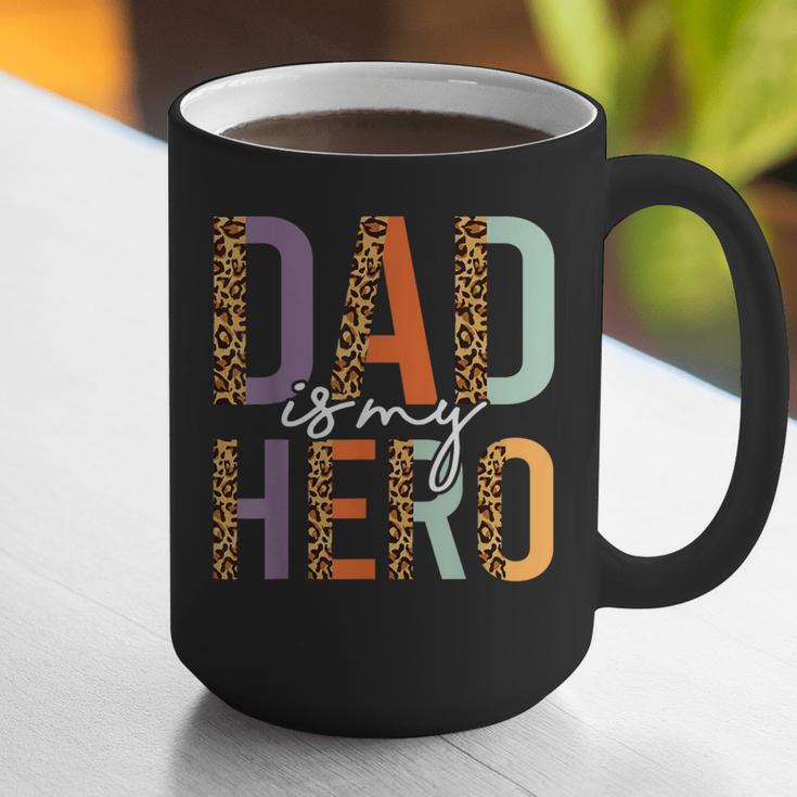 Kids Fathers Day Shirt For Son Daughter My Dad Is My Hero Graphic Print Coffee Mug