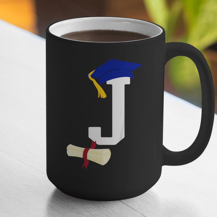 Kids Initial J Letter For Boys Preschool Graduation Kindergarten Graphic Print Coffee Mug