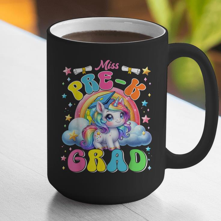 Kids Miss Pre-K Grad Graduation Cute Unicorn Rainbow Girls Graphic Print Coffee Mug
