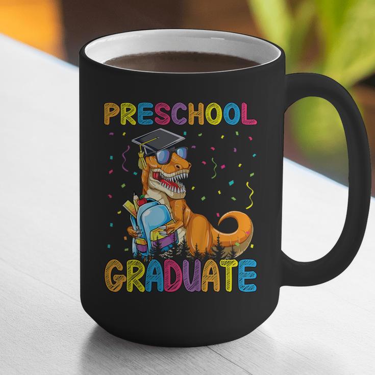 Kids Preschool Graduate Dinosaur Trex Preschool Graduation Graphic Print Coffee Mug