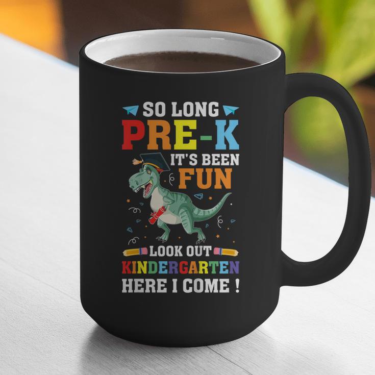 Kids So Long Pre-K Preschool Graduation Kindergarten Here I Come Graphic Print Coffee Mug