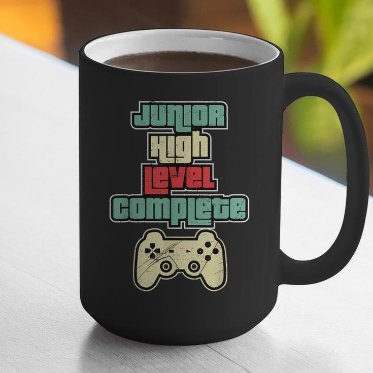 Level Complete Jr High School Graduation Grad SloganShirt Graphic Print Coffee Mug