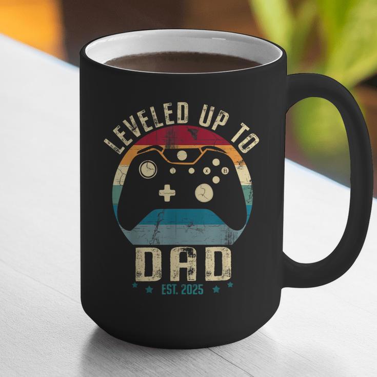 I Leveled Up To Dad 2025 Promoted To Daddy Soon To Be Father Graphic Print Coffee Mug