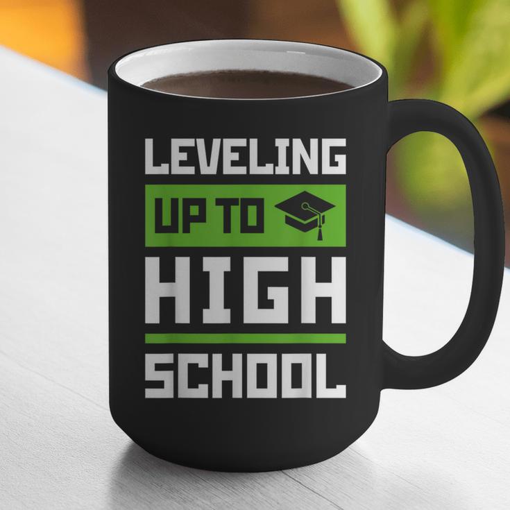 Leveling Up To High School Tee Shirt Gaming Graduation Graphic Print Coffee Mug