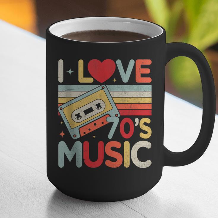 I Love 70's Music Retro Style Nostalgia Cassette 1970s Party Graphic Print Coffee Mug