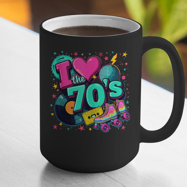 I Love The 70s Retro Cassette Roller Vinyl Disco Nostalgia Graphic Print Coffee Mug I Love The 70s Retro Cassette Roller Vinyl Disco Nostalgia Graphic Print Coffee Mug