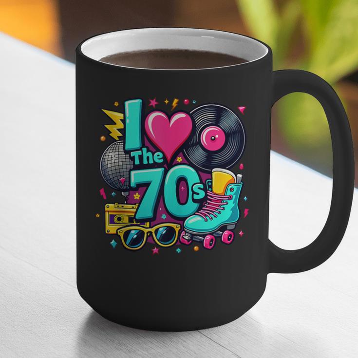 I Love The 70s Vintage Cassette Roller Vinyl Nostalgia 70s Graphic Print Coffee Mug