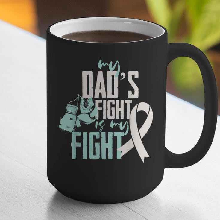 Lung Cancer Dad Ribbon Graphic Print Coffee Mug