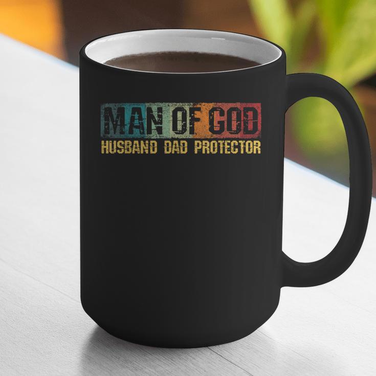 Man Of God Husband Dad Protector Christian Faith Fathers Day Graphic Print Coffee Mug