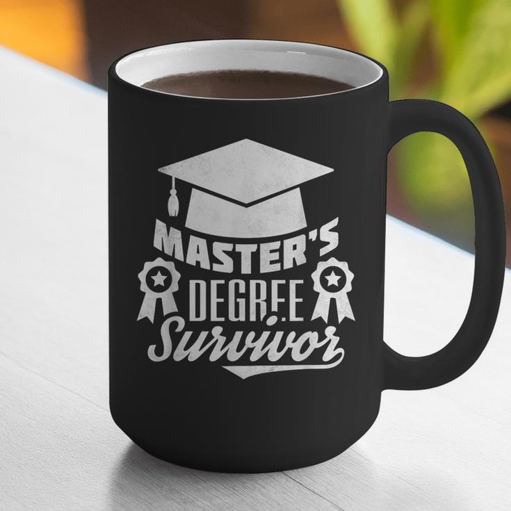 Master's Degree Survivor College Graduation Graphic Print Coffee Mug