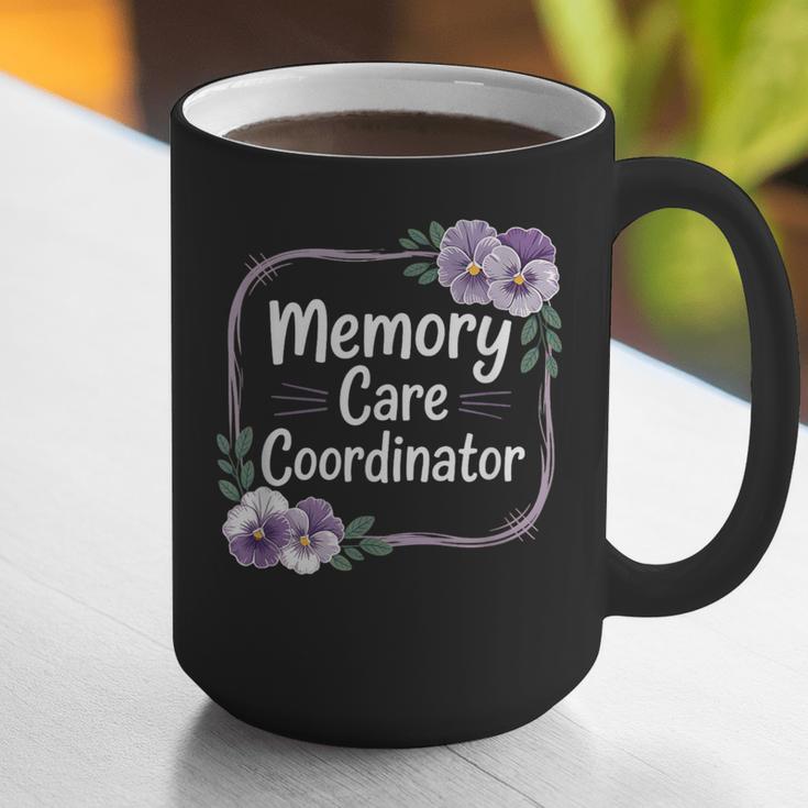 Memory Care Coordinator Purple Floral Pansies Graphic Print Coffee Mug Memory Care Coordinator Purple Floral Pansies Graphic Print Coffee Mug