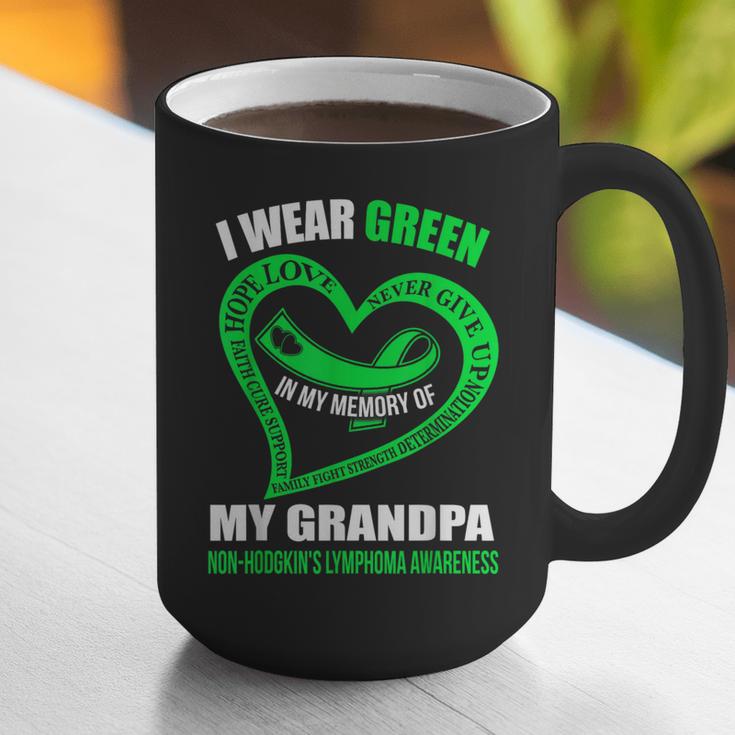 In My Memory Of My Grandpa NON-HODGKIN'S LYMPHOMA AWARENESS Graphic Print Coffee Mug