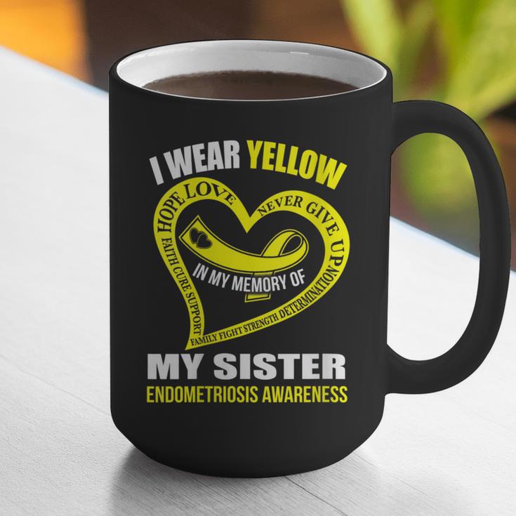 In My Memory Of My Sister ENDOMETRIOSIS AWARENESS Graphic Print Coffee Mug In My Memory Of My Sister ENDOMETRIOSIS AWARENESS Graphic Print Coffee Mug