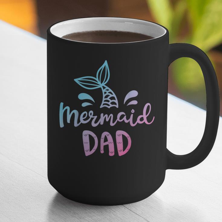 Mermaid Dad Merman Daddy Dad Family Matching Birthday Graphic Print Coffee Mug