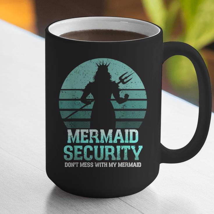 Mermaid Security Vintage Birthday Party Dad Father Day Graphic Print Coffee Mug